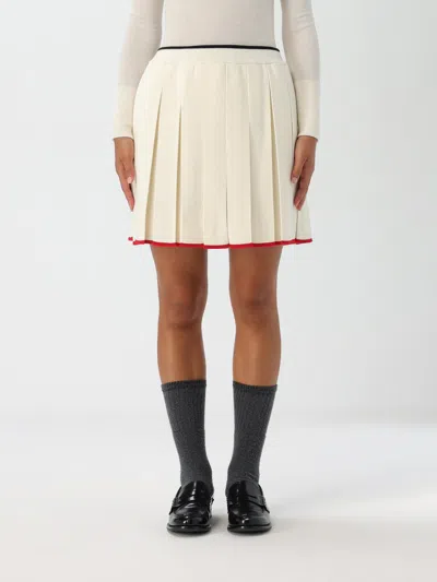 THOM BROWNE SKIRT THOM BROWNE WOMAN COLOR WHITE,F84838001