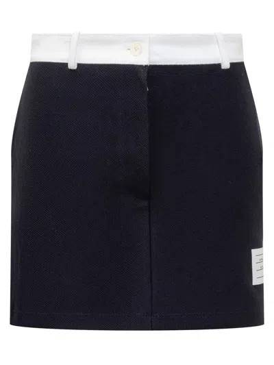 Thom Browne Skirt With Loops In Navy