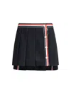 Thom Browne Thom E Women's Ruffled Mini Skirt In Wool Blend In Black