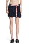 Thom Browne Thom E Women's Ruffled Mini Skirt In Wool Blend In Black