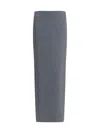 Thom Browne Gray Solid Wool Flannel Pencil Maxi Skirt In Gray