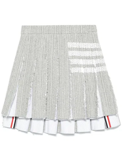 THOM BROWNE THOM BROWNE 4BAR COTTON BLEND SKIRT