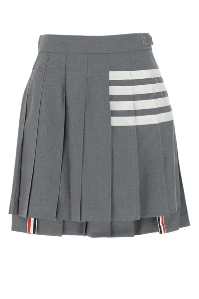 Thom Browne Mini Skirt In Grey