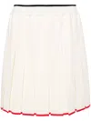 Thom Browne Pleated Mini Skirt In White