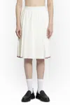 Thom Browne Rwb-stripe Pleated Wrap Skirt In White