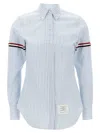Thom Browne Striped Shirt With Colored Bands In Blue