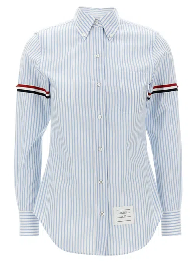 THOM BROWNE SKY BLUE RWB COTTON SHIRT