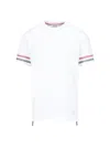 Thom Browne Rugby Fit Short Sleeve Cotton T-shirt In White