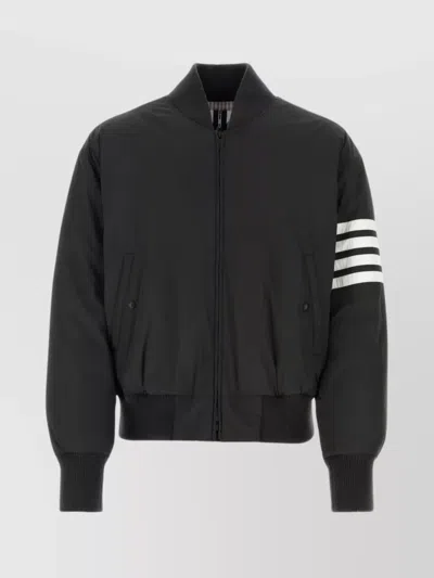 THOM BROWNE SLEEVE PRINT RIBBED BOMBER