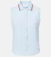 Thom Browne Cotton Sleeveless Polo Top