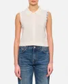 Thom Browne Sleeveless Jersey Shirt In White