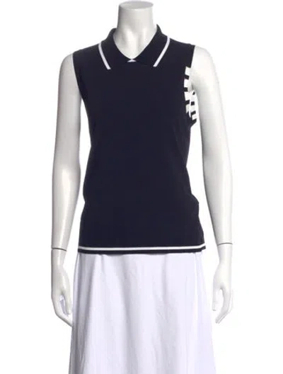 Pre-owned Thom Browne Sleeveless Polo In Blue