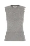 Thom Browne Grey Cashmere Sleeveless Sweater In Gray