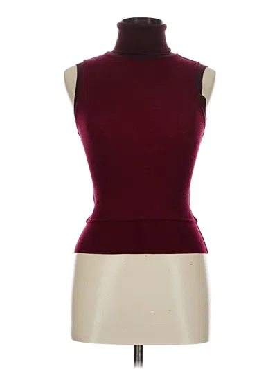 Pre-owned Thom Browne Sleeveless Turtleneck In Burgundy