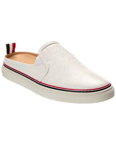 Thom Browne Slide Leather Slip-on Mule In White