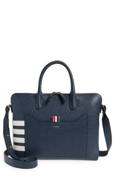 Thom Browne Slim 4-bar Leather Briefcase
