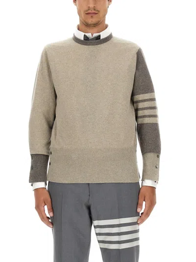 Thom Browne Slim Fit 4-bar Cashmere Shirt In Multi