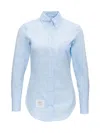 Thom Browne Classic Point Collar Shirt In Light Blue