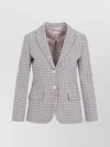 Thom Browne White Small Check Cotton Jacket