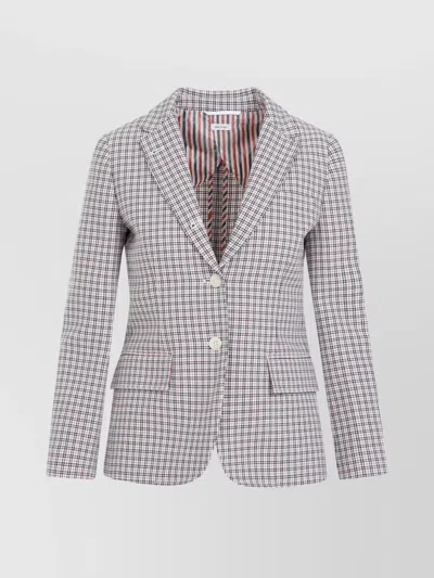 THOM BROWNE SMALL CHECK COTTON JACKET