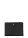Thom Browne Men Small Document Holder In Black