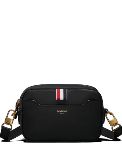 Thom Browne Small Leather Camera Bag In Black