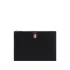 Thom Browne Signature Loop Tab Pebbled Clutch In Black