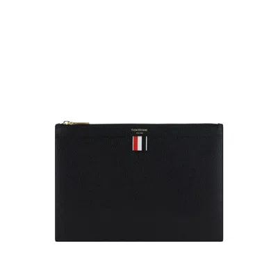 Thom Browne Small Leather Goods In Black