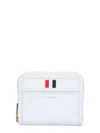 Thom Browne Zipped Compact Wallet In White