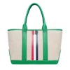 Thom Browne Small Tool Tote With Leather Handle In Green