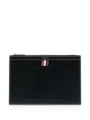 Thom Browne Medium Document Holder With Iconic Logo In Black