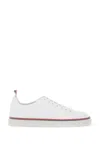 Thom Browne Low-top Leather Sneakers In White