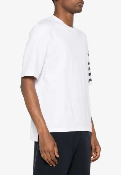 Thom Browne Snake 4-bar Crewneck T-shirt In White