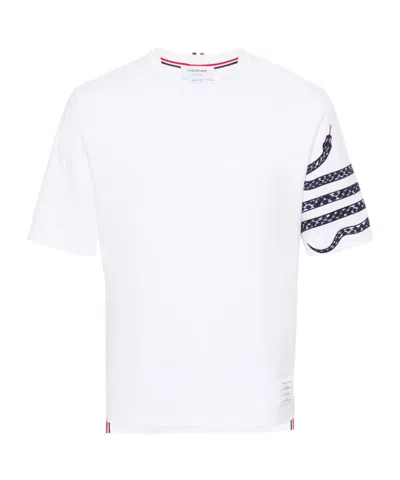 THOM BROWNE THOM BROWNE SNAKE EMBROIDERED CREWNECK T-SHIRT