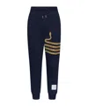 Thom Browne Snake-embroidery Cotton Track Pants In Blue