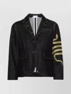 Thom Browne Jeansblazer Mit Schlangenmotiv