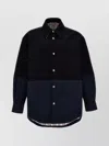 Thom Browne Blue Combo Snap Overshirt In Blue