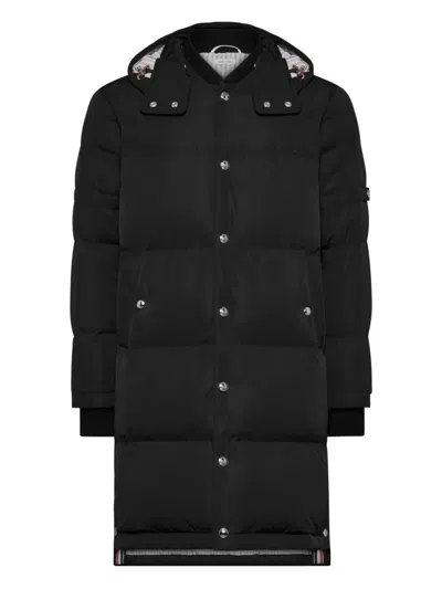 Thom Browne Snap-fastening Padded Coat In Black