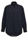 Thom Browne Button-up Overshirt Checkered Pattern In Blue