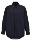 Thom Browne Button-up Overshirt Checkered Pattern In Blue
