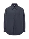 Thom Browne Oversize Shirt With Stitching In Navy