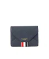 Thom Browne Snap Wallet In Blue