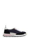 Thom Browne Sneakers Aus Mesh Und Veloursleder In Navy