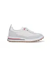 Thom Browne Mesh Low-top Sneakers With Red And Blue In Multi