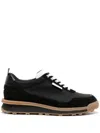 Thom Browne Alumni Paneled Sneakers In Black