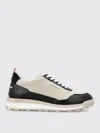 Thom Browne Cotton Alumni Trainer Rubber Sole In Beige