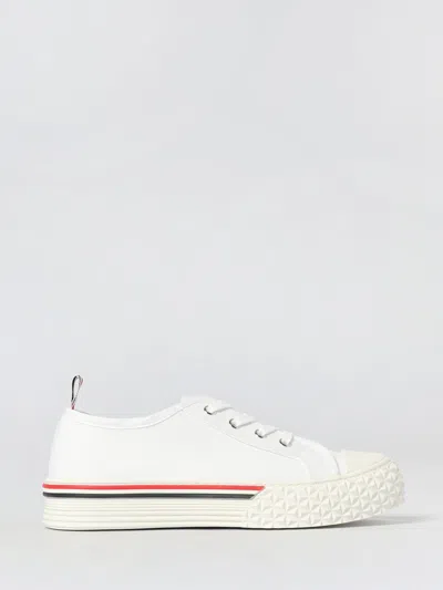 Thom Browne Collegiate Low-top Canvas Sneakers In White
