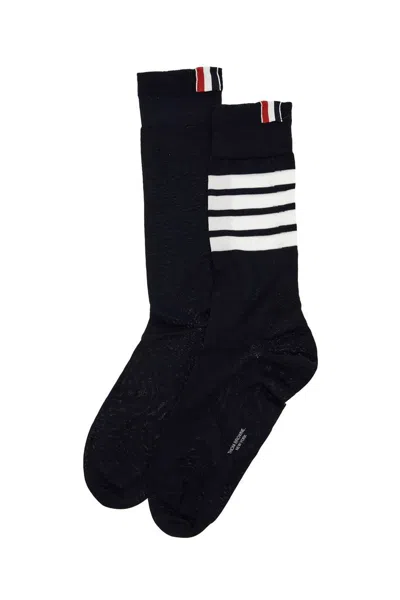 Thom Browne Socks In Blue