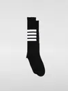 Thom Browne Calf Socks With 4 Bar In Cotton In Black