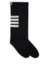 Thom Browne Socks With Logo In Navy